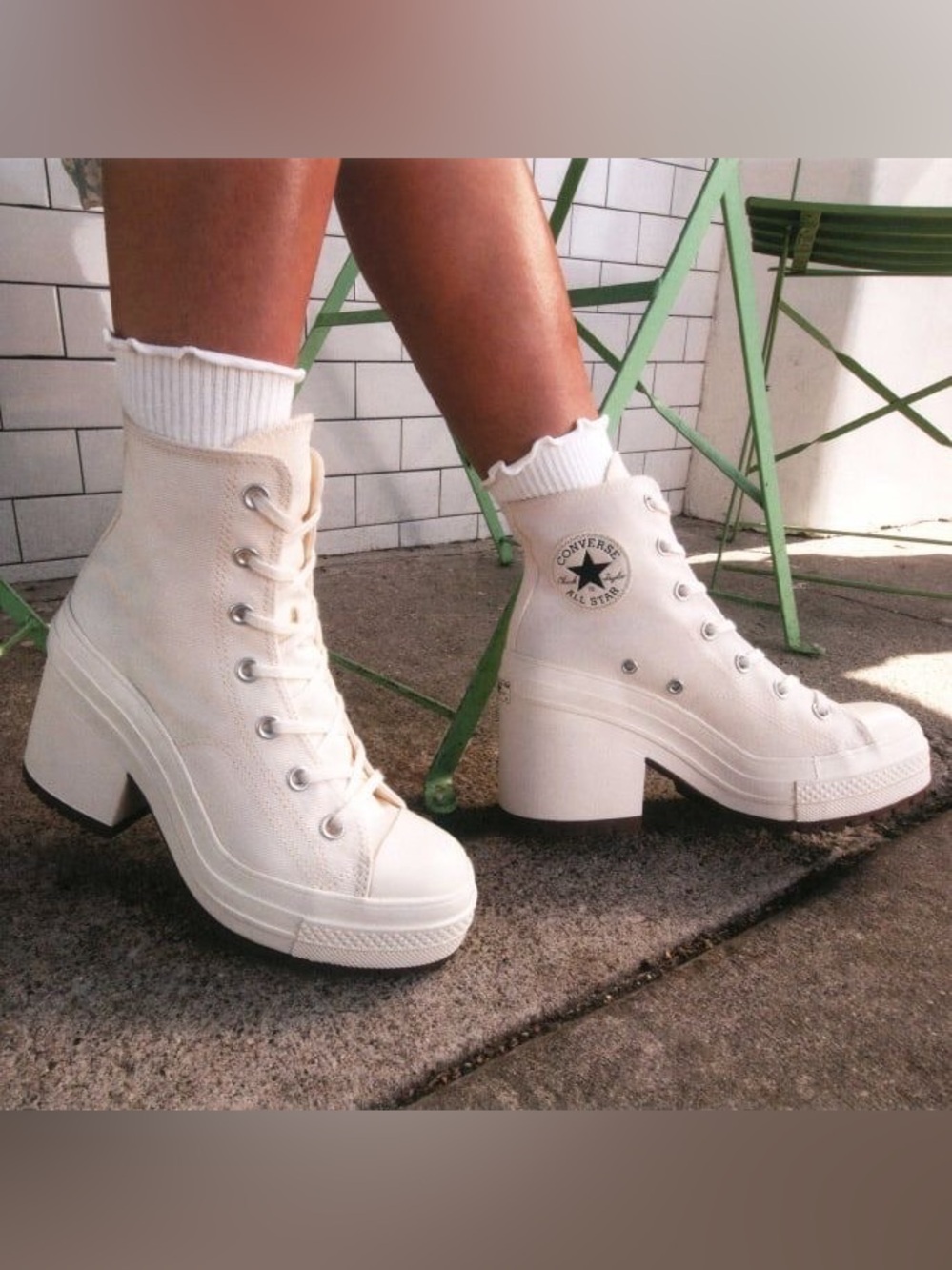 Converse Women’s Chuck 70 De Luxe Heel High Top Egret